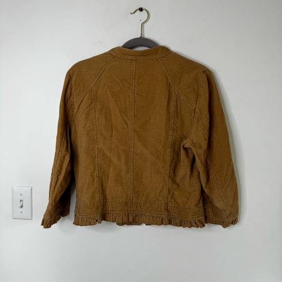 Sandro tan corduroy metro Zip Up jacket - Picture 9 of 9